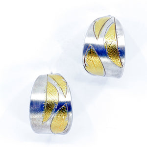 Constance Wicklund-Gildea Post Hoop Earrings 18k Gold and Silver