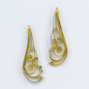 Rosario Garcia 18k Gold Earrings Diamonds