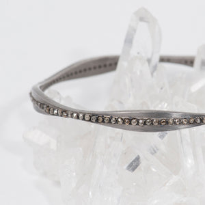 Sunshine-Gems-California-Collection-bangle-bracelet-raw-diamonds-oxidized-sterling-silver