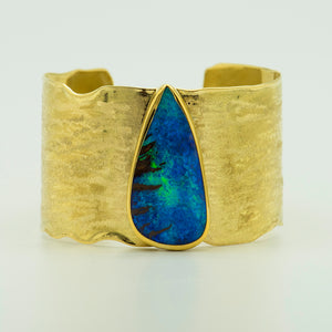 opal-australian-boulder-opal-22k-18k-gold-cuff-bracelet-Jennifer-Kalled