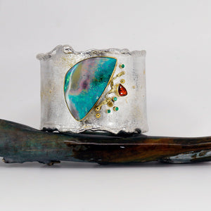 boulder-opal-cuff-sapphire-sterling-22k-gold-kalled