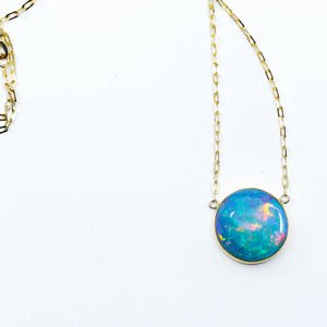 Dowdy Opal Necklace Ethiopian Opal 22k 14k Gold