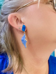 Jennifer Kalled Chalcedony and Opal Earrings
