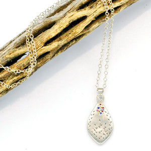 Adel Chefridi Gem Stone Pendant Sterling Silver