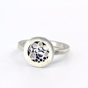 Belle Brook Ring Sterling Silver Diamonds