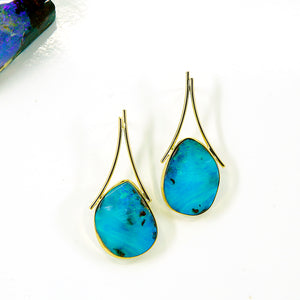 Boulder Opal Earring 22k 18k Gold