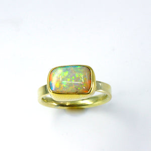 Boulder Opal Ring 22k 18k Gold