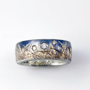 Constance Wicklund-Gildea Ring Oxidized Silver Diamond