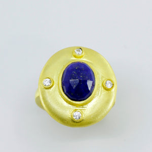 Designs by Ehmar Electrum Metal Gem Ring