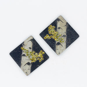Wolfgang Vaatz Earrings 14k Gold Oxidized Silver