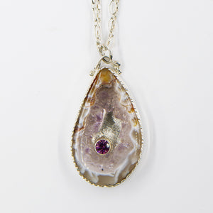 agate-drusy-garnet-sterling-silver-pendant-Jennifer-Kalled