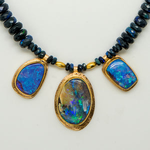 Jennifer-Kalled-Australian-boulder-opal-22k-18k-gold-necklace
