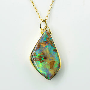 Jennifer-Kalled-boulder-opal-22k-sterling-silver-pendant
