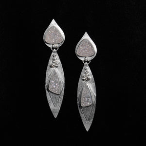 Jennifer-Kalled-white-drusy-sterling-silver-zircon-earrings