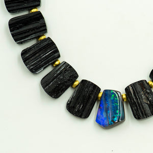 opal-black-tourmaline-gold-beads-necklace-Jennifer-Kalled