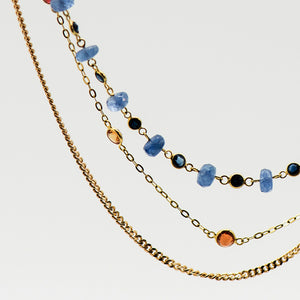 Jennifer-Kalled-3-strand-18k-gold-chain-necklace-tanzanite-sapphires