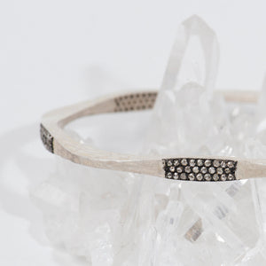 Sunshine-Gems-California-Collection-sterling-silver-bangle-bracelet-raw-diamonds