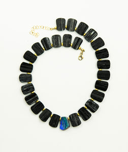 opal-black-tourmaline-gold-beads-necklace-Jennifer-Kalled