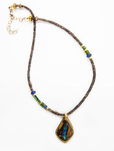 opalized-wood-boulder-opal-australian-necklace-pendant-Jennifer-Kalled