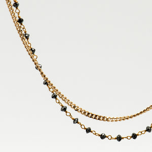 Jennifer-Kalled-double-strand-chain-black-diamond-18k-gold