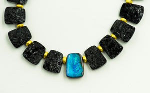 opal-black-tourmaline-gold-bead-necklace-Jennifer-Kalled