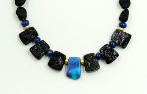 opal-black-tourmaline-gold-bead-lava-rock-necklace-Jennifer-Kalled