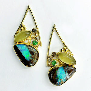 boulder-opal-pipes-aquamarine-gold-earrings-Jennifer-Kalled