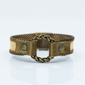 Cynthia-Desser-Snakeskin-cuff-bracelet-goldtone-brass-mesh-kalled-gallery