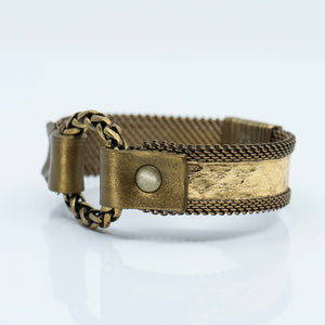 Cynthia-Desser-Snakeskin-cuff-bracelet-goldtone-brass-mesh-kalled-gallery