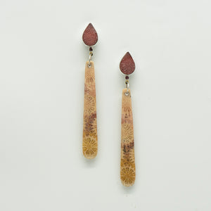 Jennifer-Kalled-post-earrings-fossilized-coral-pink-drusy-sterling-silver-kalled-gallery