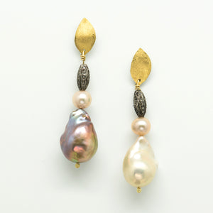 Jennifer Kalled Baroque Pearl Earrings