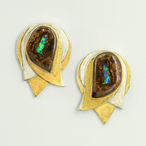 opal-australian-boulder-opal-bi-metal-22k-sterling-silver-layered-earrings-Jennifer-Kalled