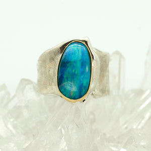 opal-sterling-silver-22k-gold-sculpted_ring-Jennifer-Kalled
