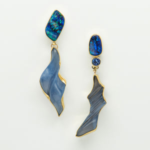 Jennifer-Kalled-chalcedony-opal-tanzanite-22k-18k-sterling-silver-post-earrings-kalled-gallery