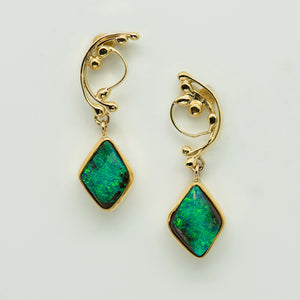 Jennifer-Kalled-Australian-boulder-opal-earrings-22k-18k-gold