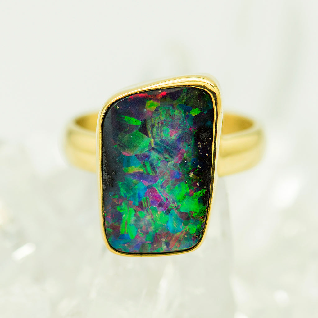Boulder Opal Ring in 22k and 18k Gold – The Kalled Gallery