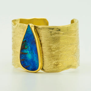 opal-australian-boulder-opal-22k-18k-gold-cuff-bracelet-Jennifer-Kalled