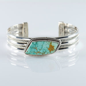 Artie-Yellowhorse-sterling-silver-turquoise-cuff-bracelet-kalled-gallery