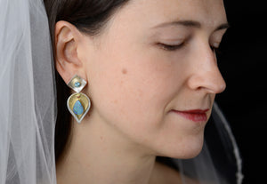 22k-18k-gold-bi-metal-boulder-opal-blue-topaz-earrings-Kalled