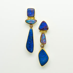 australian-boulder-opal-diamond-22k-18k-gold-post-earrings-Jennifer-Kalled