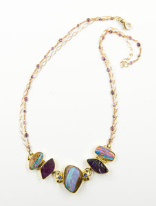 Australian-boulder-opal-22k-18k-14k-gold-necklace-Jennifer-Kalled