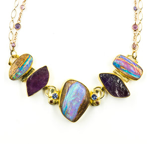Australian-boulder-opal-22k-18k-14k-gold-necklace-Jennifer-Kalled