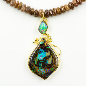 Australian-Koroit_boulder-opal-beaded-chain-22k-18k-14k-gold-pendant-necklace-Jennifer-Kalled