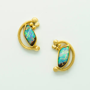Jennifer-Kalled-opal-petrified-wood-post-22k-18k-gold-earrings