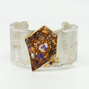 Jennifer-Kalled-boulder-opal-cuff-bracelet-sterling-silver