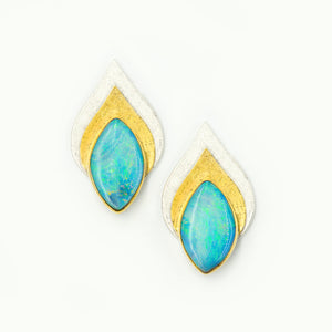 australian-boulder-opal-22k-18k-bi-metal-post-earrings-Jennifer-Kalled