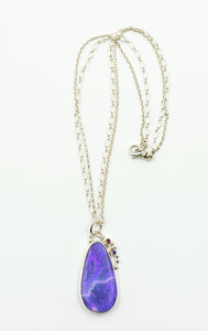 boulder-opal-pendant-sterling-silver-garnet-zircon-Jennifer-Kalled