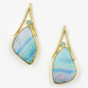 striped-boulder-opal-post-earrings-22k-gold-Jennifer-Kalled