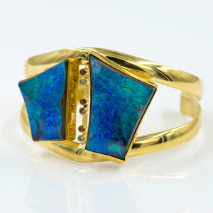 boulder-opal-gold-cuff-bracelet-Jennifer-Kalled