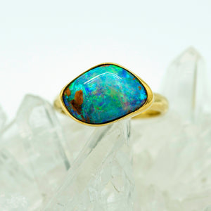 Jennifer-Kalled-Australian-boulder-opal-22k-18k-14k-ring